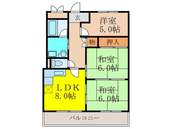 エクセレント都Ⅰの物件間取画像